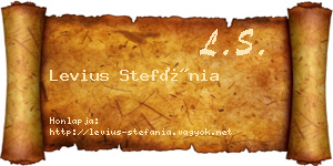 Levius Stefánia névjegykártya